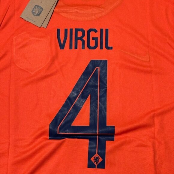 Netherlands Holanda Virgil Van Dijk # 4 Jersey , Unisex - Picture 3 of 16